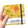 5" x 5" Hardcover Sketch Book,Small Mixed Media Sketch Pad,58 Sheets 150GSM Acid-Free Artist Drawing Paper,Travel Journal Blank Notebook for Adults Painting,Illustration,Art Supplies.Fruit Pit view 1