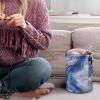 LJMKZJN Marble Print Small Crochet Bag Organizers, Drawstring Yarn Storage Knitting Bag, Yarn Holder for Crocheting On The Go, Store Skein Ball, Needles Accessories, Crochet Gifts view 2