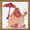 Aine - Coffee Break A1005, Cross Stitch Kits 6x8, Cross Stitch Kits for Beginners & Advanced, Crossstitching Kits Adult, Counted Cross Stitch Kits for Adults, Cross Stitch Kit, Embroidery Kit view 1