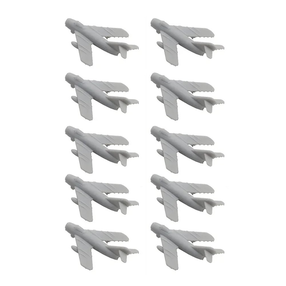 10PCS DIY Model Russia Mig-17 Fighter Aeroplane Model Fighting Airplane Mould with Landing Gear for 3D Military Plane Model(1/350(32mm))