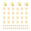 UNICRAFTALE 50Pcs Earring Posts 24K Gold Plated Stud Earring Findings 12mm Flat Pad Earring Studs and 50Pcs Ear Backs Stainless Steel Flat Back Blank Earring Studs Earring for DIY Jewellery Making view 1