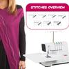 Bernette B62 Airlock Coverstitch Machine Bundle | Air Threader, 7-piece coverstitch foot kit, LED Light, Extension Table | Heavy Duty, Beginner to Professional, Advanced Sewing & Decorative Stitching view 2