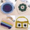 2 Pack/328 Yards/10.58oz Hollow Knitted Crochet Yarns Round Cotton Thread Fabric Yarn DIY Crochet Bag Basket Hat (Lemon Yellow) view 3