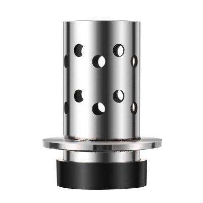 DZQ Perforated Casting Flask Vacuum Casting Stainless Steel Wall Flanged with Rubber Sprue Base(2" x 4")