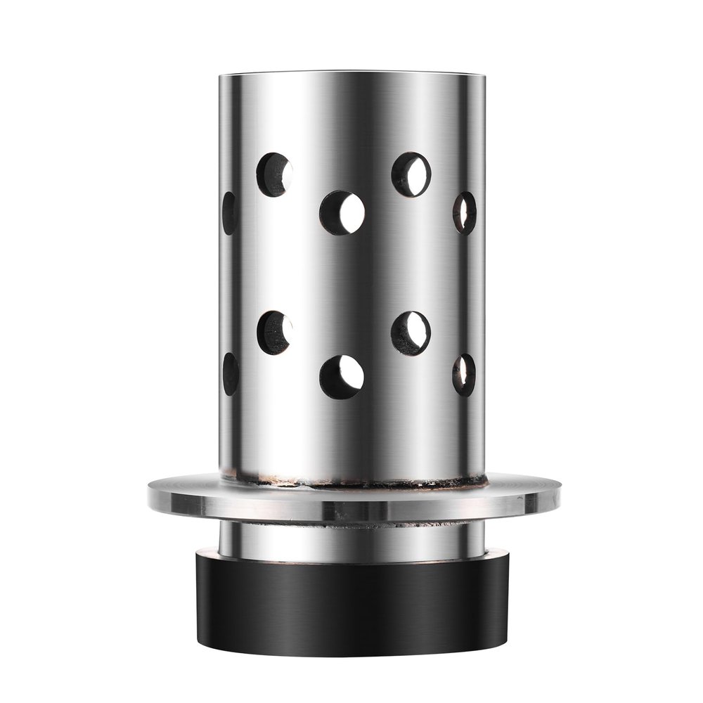 DZQ Perforated Casting Flask Vacuum Casting Stainless Steel Wall Flanged with Rubber Sprue Base(2" x 4")