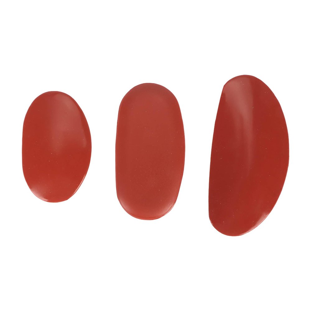 Pottery Clay Ribs, Pack of 3 Red Different Sizes Soft Rubber Pottery Ribs Portable Ceramic Pottery Ribs for Modeling Sculpting Smoothing Shaping Finishing Pottery Pieces and Clay