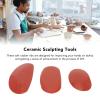 Pottery Clay Ribs, Pack of 3 Red Different Sizes Soft Rubber Pottery Ribs Portable Ceramic Pottery Ribs for Modeling Sculpting Smoothing Shaping Finishing Pottery Pieces and Clay view 4
