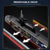 Aetheria Nuclear Submarine Building Set, 1:125 Large Los Angeles-Class Military Battleship with Display Stand, Designed by bru_bri_mocs, Collectors & Enthusiasts Construction for Adult-2988 Pieces view 3