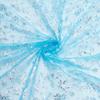 BENECREAT 1 Yard Snowflake Tulle Fabric, 63inch Blue Sheer Organza Fabric with Silver Foil Snowflake Print for Garment Accessorie, Veils Dress, Curtain Home Christmas Decorations view 1
