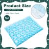 BENECREAT 1 Yard Snowflake Tulle Fabric, 63inch Blue Sheer Organza Fabric with Silver Foil Snowflake Print for Garment Accessorie, Veils Dress, Curtain Home Christmas Decorations view 2