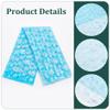 BENECREAT 1 Yard Snowflake Tulle Fabric, 63inch Blue Sheer Organza Fabric with Silver Foil Snowflake Print for Garment Accessorie, Veils Dress, Curtain Home Christmas Decorations view 4