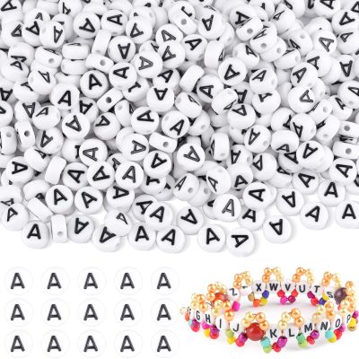 Yholin 500pcs Letter A Beads Bulk, Letter Beads, Alphabet Bead for Friendship Bracelets, Jewelry Making Supplies,DIY Making Kit