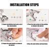 100/150 Set Metal Snap Buttons with Fastening Pliers Tool Kit, Metal Snap Buttons with 5 Claw Buckle Punch Pliers, Eyelet Snap Buttons Tool Kit Hollow & Solid Metal(100pcs) view 3
