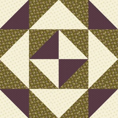 Quilt Kit by Choice Fabrics - Pre-Cut Fabrics - Half Square Triangle Table Topper [24"x24"] (Everlasting Green)
