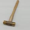 4 oz Mini Brass Wooden Handle Hammer (9 2) Hand Tools, Multifunction Solid Brass and Non-Sparking Jewelry Making Hand Hammer view 1