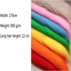 RhLLvJ 17050cm Soft Faux Fur Fabric Long Pile DIY Craft Costume Decoration Background Character Play Decoration Photography Gnome Hair Sofa(Baby Blue) view 3