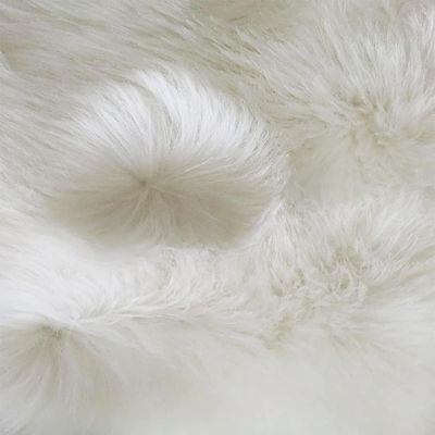 RhLLvJ White Faux Fur Fabric Long Pile Sewing Fabric DIY Crafts Clothing Photography Props Backrest Chair Cover Seat Cushion Floor Dining Table Decoration(50x160cm)