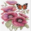 Luca-S Cross Stitch Kit The Scent of Anemones, B7037, Counted Cross Stitch Kit for Adults, Needlecraft and Embroidery Kit, Pansies Bouquet view 1