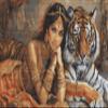 The Indian Princess and The Royal Tiger BU5060L Counted Cross-Stitch Kit view 1