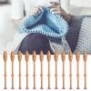 12Pcs Lace Bobbin Wooden, Craft Knitting Needle Weaving Tool, Antique Vintage French Craft Turned Wood Weaving Tools, Lace Making Supplies for Beginner view 4