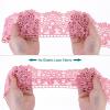 MECCANIXITY 4 Inch Wide 5 Yard Milk Silk Lace Trim Floral Pattern Dark Coffer Lace Ribbon for Sewing, DIY Crafts, Gift Wrapping, Wedding Decor view 3