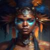 African Women African American Woman Black Woman 5D Diamond Painting Kit Full Drill by Number Kits, Diamond Art Embroidery DIY Craft Set Arts Decor 12x16 inch Christmas New Year Valentine's Day Gifts view 1