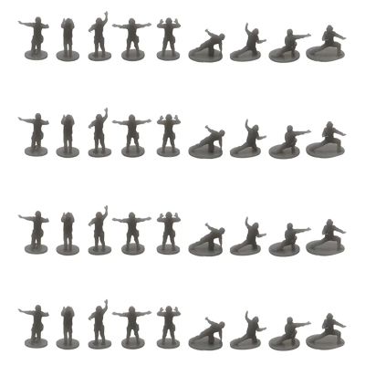 1Set DIY Model 1/700 1/350 Scale Military Soldiers Model 3D Resin Ship Commander Ground Crew Figure Accessories for DIY Scene Assembly Mould(1/350 (36pcs))