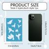 GORGECRAFT 2 Styles Hummingbird Acrylic Stencil Reusable Plastic Flying Bird Earrings Making Templates Silhouette Sign Stencils for Jewelry Making Painting Scrapbooking DIY Crafts 13x9cm view 2