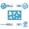 GORGECRAFT 2 Styles Hummingbird Acrylic Stencil Reusable Plastic Flying Bird Earrings Making Templates Silhouette Sign Stencils for Jewelry Making Painting Scrapbooking DIY Crafts 13x9cm view 4
