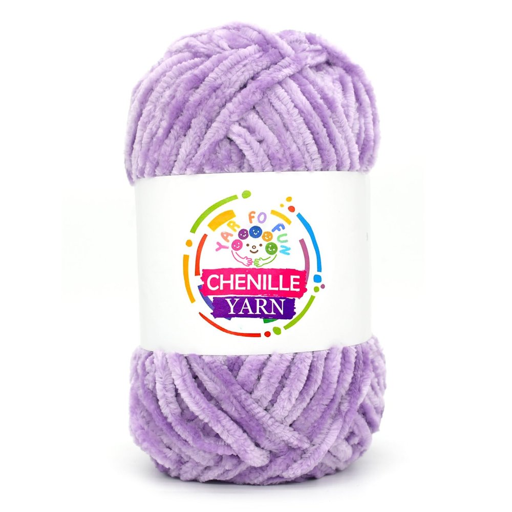 100g Velvet Chenille Yarn for Crocheting,Purple Fluffy Velvet Plush Yarn Thick Soft Chunky Chenille Yarn Baby Blanket Yarn for Crocheting Knitting BeginnersPurple