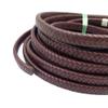 12x6mm Flat Braided Leather Cord 12mmx6mm Leather Strap for Jewelry Making in Bracelet or Decor (Antique Maroon) view 3