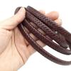 12x6mm Flat Braided Leather Cord 12mmx6mm Leather Strap for Jewelry Making in Bracelet or Decor (Antique Maroon) view 4
