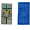 Christmas Bells Wax Melt Snap Bar Silicone Mold - 0.6" deep - view 1