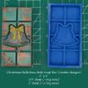 Christmas Bells Wax Melt Snap Bar Silicone Mold - 0.6" deep - view 2