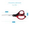 LIVINGO 8.5 Scissors All Purpose - Ultra Sharp Multipurpose 3 Pack Heavy duty Shears for Office, Home, School Sewing and Crafting Cutting Fabric, Paper, Red Comfort Grip view 2