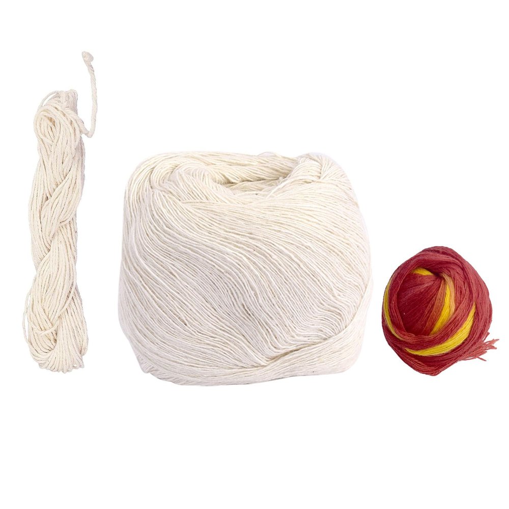 Satvik 3 Pc Combo of 1 Pc Pure Cotton Safed Kacha Sut with 1 Pc White Jaenu & 1 Pc Round Moli|Brahmin Safed Dhaga Sacred White Pooja Thread/Sutali/Kaccha/Kukari Kalawa Mouli Mauli Hindu Pujan Item