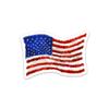 US Flag Sticker - 3" Vinyl Sticker - United States Flag, Water Bottle, Election, Laptop Sticker - Won't Scratch or Fade - Made in the US (ST-0380) view 1