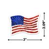 US Flag Sticker - 3" Vinyl Sticker - United States Flag, Water Bottle, Election, Laptop Sticker - Won't Scratch or Fade - Made in the US (ST-0380) view 2