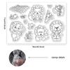 ORIGACH Flower Critters Silicone Clear Stamps for Card Making with Cute Squirrel Elephant Lion Bear for DIY Crafting Scrapbooking Photo Album Journaling Decoration view 2