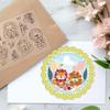 ORIGACH Flower Critters Silicone Clear Stamps for Card Making with Cute Squirrel Elephant Lion Bear for DIY Crafting Scrapbooking Photo Album Journaling Decoration view 4