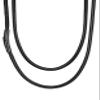 Suplight Waterproof Woven Wax Rope Chain Braided Leather Necklace for Men Women, 3MM Black Necklace Cord with No Rust Black Clasp, DIY necklace chains for jewelry making 30Inch view 1