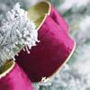 HUIHUANG Burgundy Velvet Wired Ribbon 2.5 inch Maroon Velvet with Gold Glitter Christmas Ribbon for Gift Wrapping, Christmas Tree Decoration, Bows, Wreaths, Garlands- Continuous 10 Yards view 4