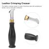 Sunicon Leather Edge Creaser,Ergonomic Professional Leather Tools Stainless Steel Edge Marking Leather Craft Sandalwood Handle Mirror Polished Leather Strip Cutter (2.5mm) view 4