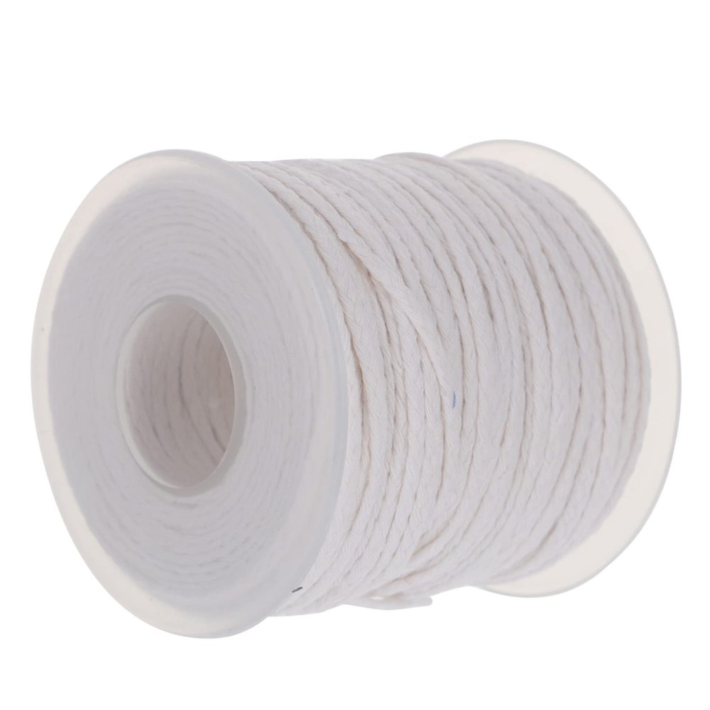 VILLCASE 3rolls Cotton DIY Candle Wicks Twine String for Candle Making Supplies Smokeless Thick Twine