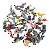50 Pieces Plastic Sitting People Figurines 1:32 Scale Models People Set Plastic People Colorful Seated People Train Park Street Passengers Sitting Pose view 2