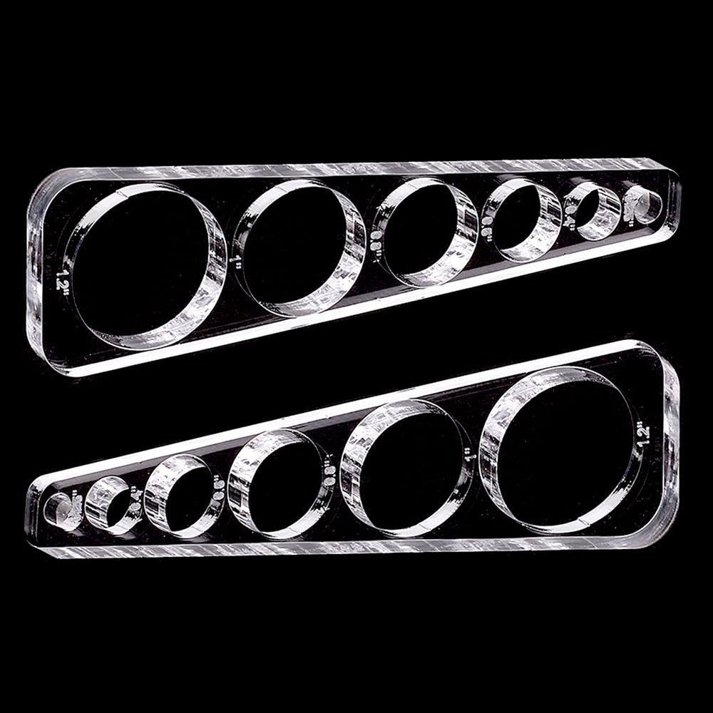 PH PandaHall 7.5mm Thick Safety Eye Tool for Amigurumi, 2pcs Clear Safety Eyes Insertion Tool Auxiliary Tool Eyeball Gauge Board Craft Eyes Tool for Crochet Stuffed Animal Eyes, 6/10/15/20/25/30mm
