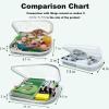 Clear Hard Shell Zipper Case,3PCS Transparent Clear Zipper Pouches,Hard Side Plastic Case Set,Portable Travel Storage Organizer Bins view 3