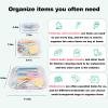 Clear Hard Shell Zipper Case,3PCS Transparent Clear Zipper Pouches,Hard Side Plastic Case Set,Portable Travel Storage Organizer Bins view 4
