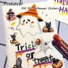 100 Pcs Black Cat and Witch Stickers, Horrible Pumpkin Stickers for Scrapbook, Junk Journal, Collages, Halloween Party Favors, Waterproof Vinyl Sticker for Laptop, Window, Water Bottles view 2