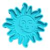 Saccgt Silicone Sun Moon Coaster Molds - Resin Casting Kit - Blue Silicone - 3.46x3.46in - Reusable & Flexible - Perfect Gifts view 1